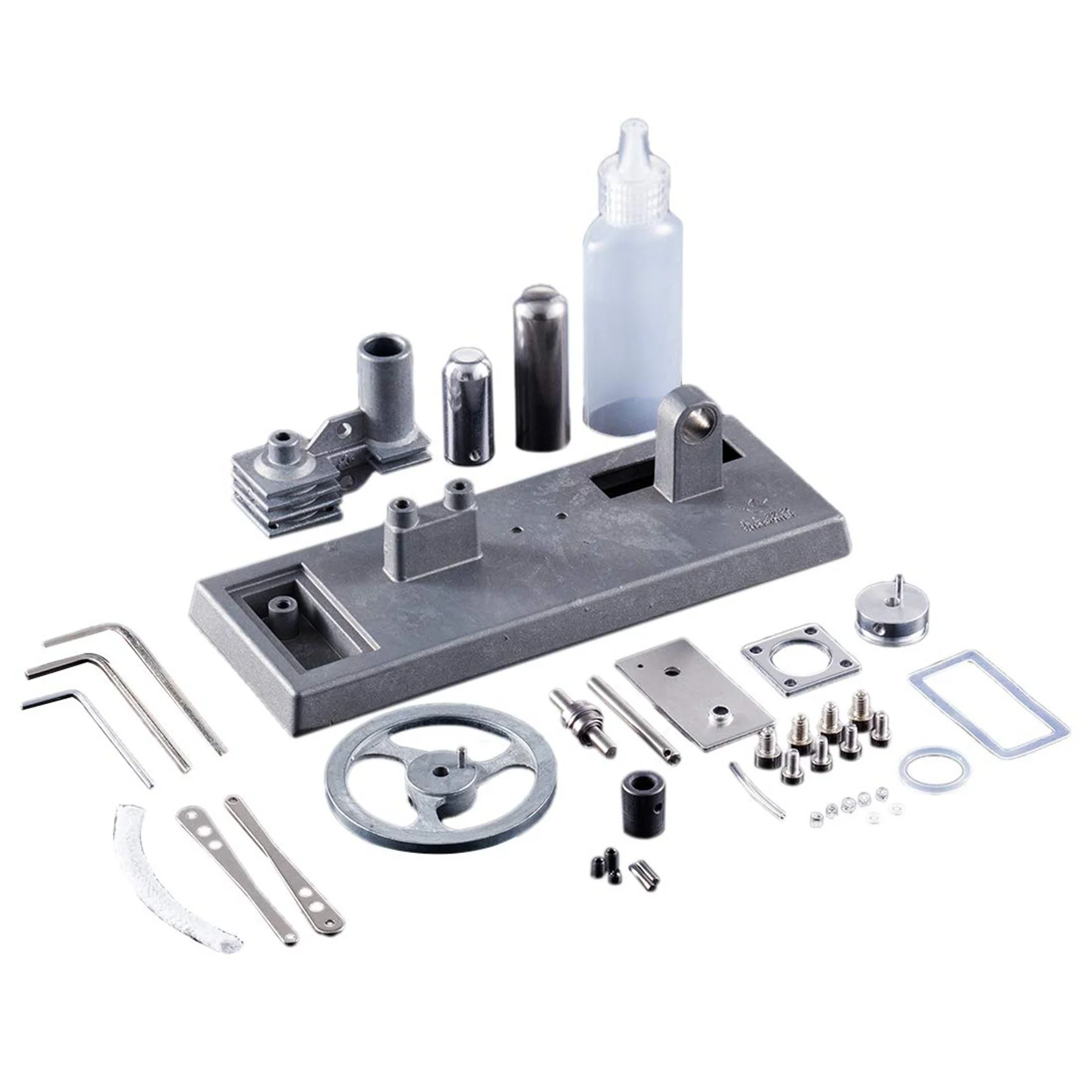 Compatible Stirling Engine Model Assembled DIY Power Generation LED Light Steam Heat Education Model Scientific Experiment Toy
