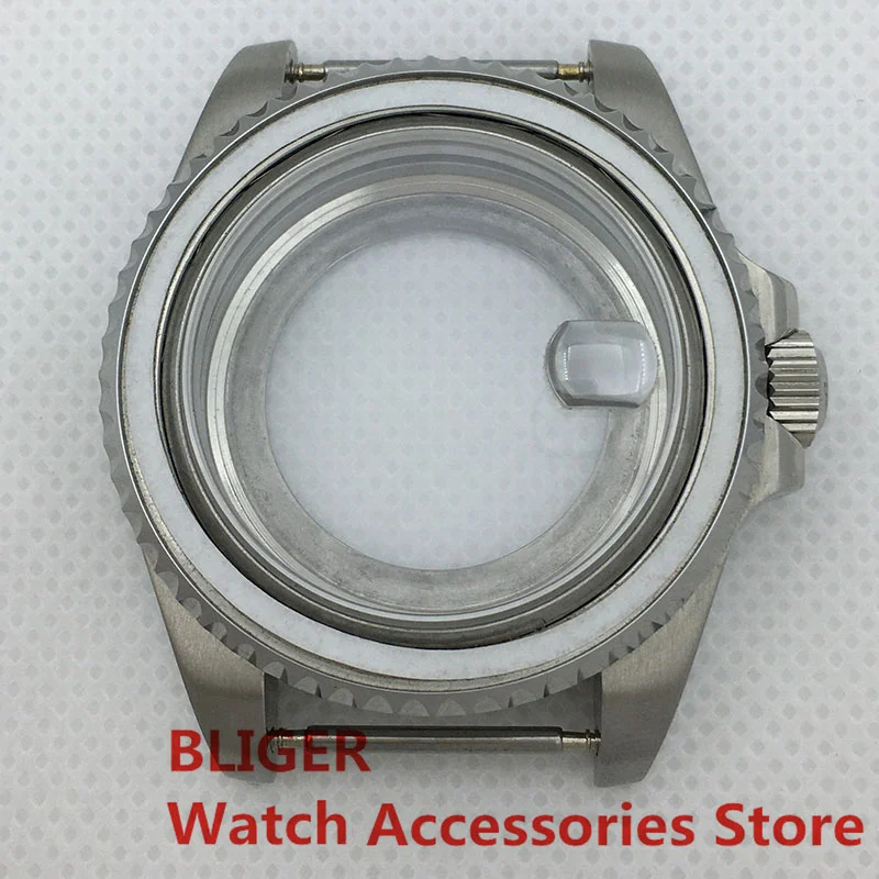 BLIGER 43mm Silver Watch Case Sapphire Glass Fit ETA2824 2836 NH35 36 Miyota 8205 8215 821A Mingzhu DG2813 3804 PT5000 Movement