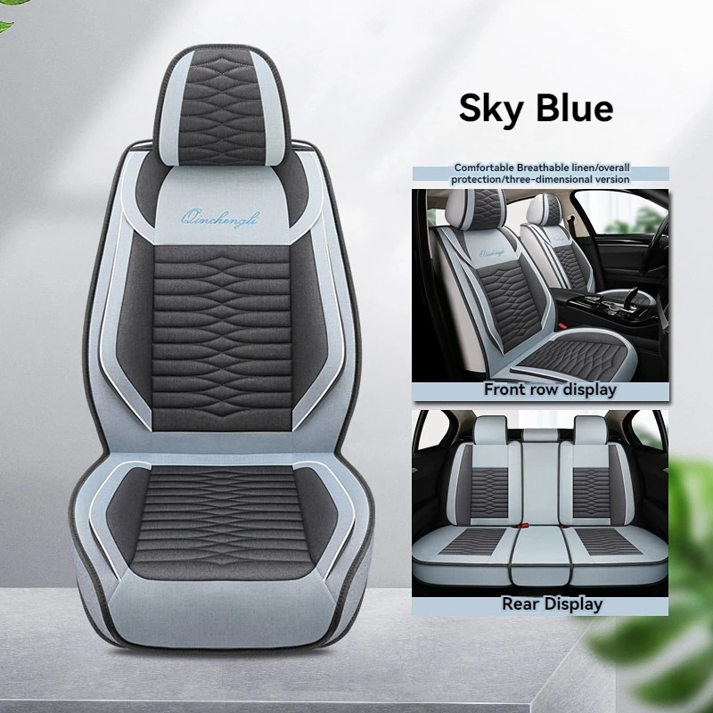 

5 Seats Full Set Of Linen Breathable Car Seat Cover For Chevrolet Cruze Captiva TRAX LOVASAIL Blazer Cavalier Car Accessories