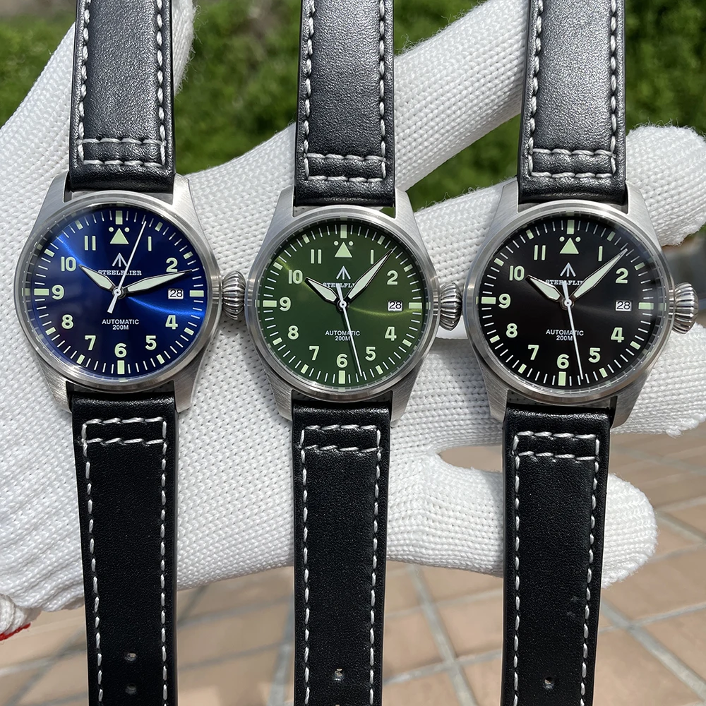 STEELFLIER SF750 New Fully Automatic Mechanical Watch Swiss Super Luminous Sapphire Mirror NH35 Movement 200M Waterproof Watch