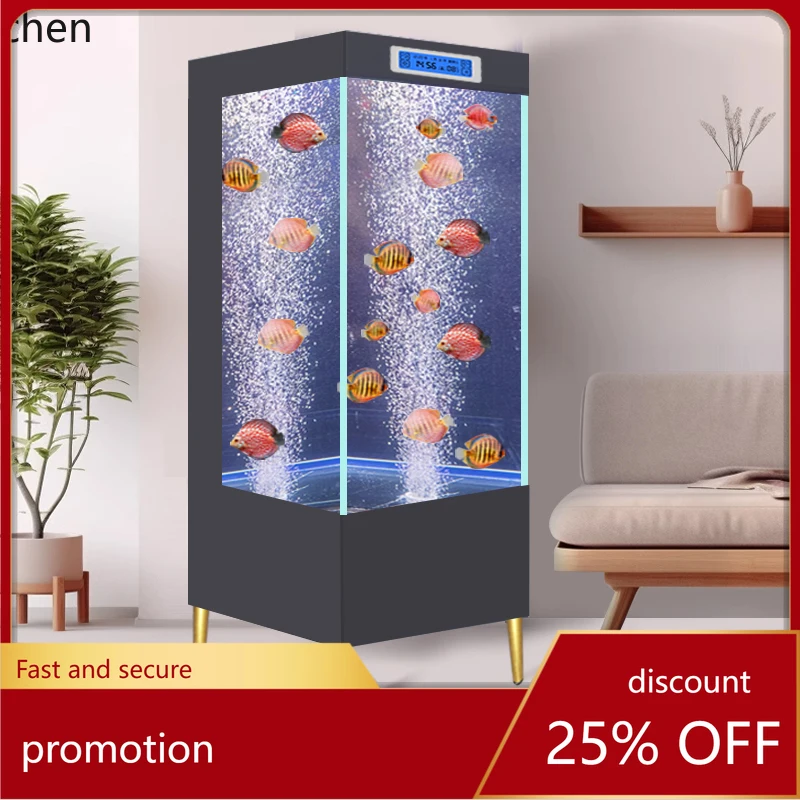 

Аквариум HXL для гостиной, маленький, с высокими бортами, несколько новых вертикальных аквариумов, ультрапрозрачное стекло, безводный, экологический аквариум.