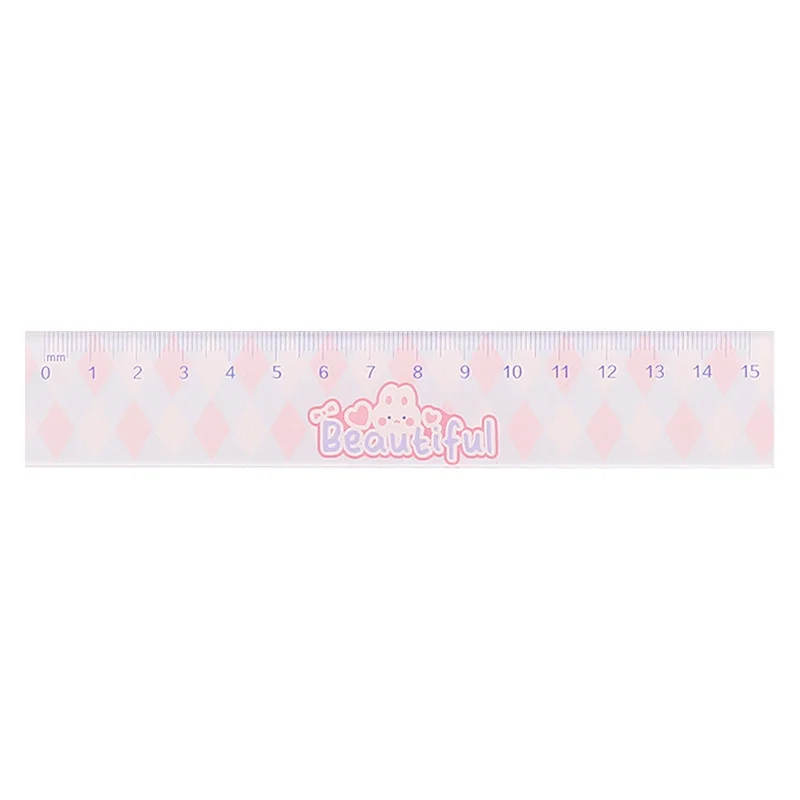 Flower Ruler School Supplies Kawaii Accessories 15cm Drawing Tool Back To School Transparent Regla Cute Stationery School Rules