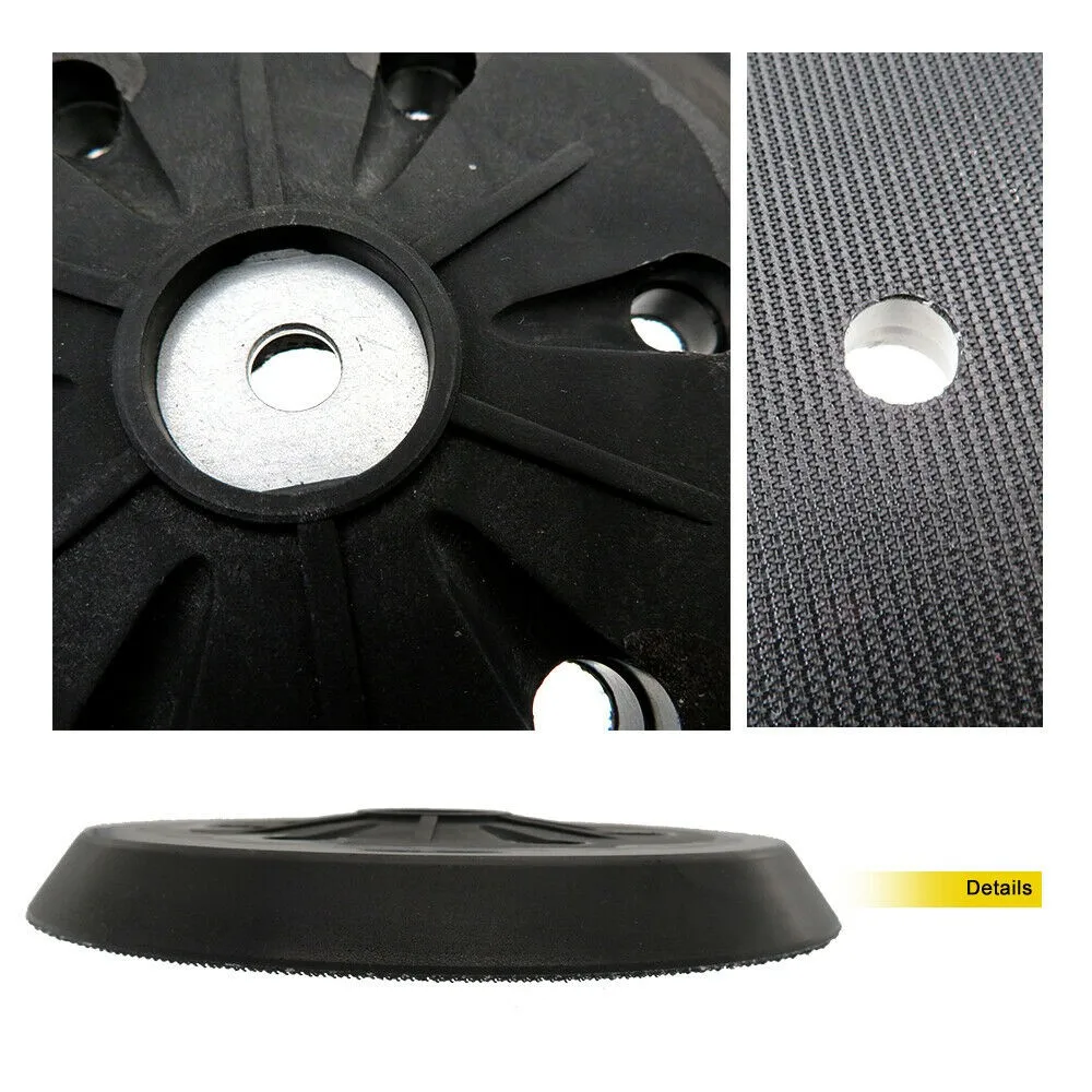 Polishing Disc 6 Inch 6 Hole Electric Type with Medium Hard Foam Interface Pad Designed for Sanders with Matching Hole Pattern