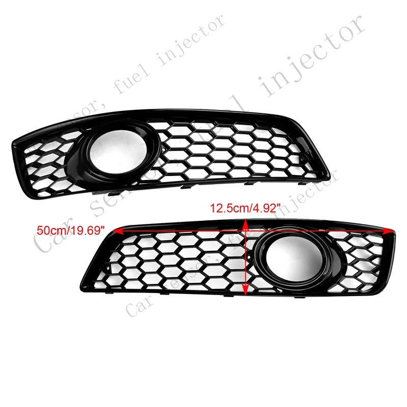 Q+ Honeycomb Bumper Front Fog Light Grill Grille Cover For Audi A3 8P 2009-2013 ZY