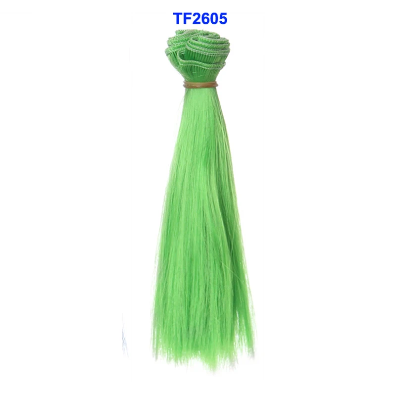 Bjd Hair 15cm*100CM Blue Green Purple Color Short Straight Hair for 1/3 1/4 BJD Diy Doll Straight Wigs