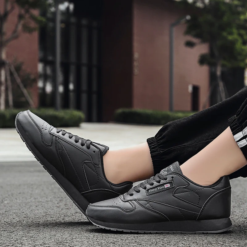 Men Shoes Men Casual Shoes PU Waterproof Breathable Non-slip Masculino Running Outdoor Walking Couple Sneakers Plus Size 36-47