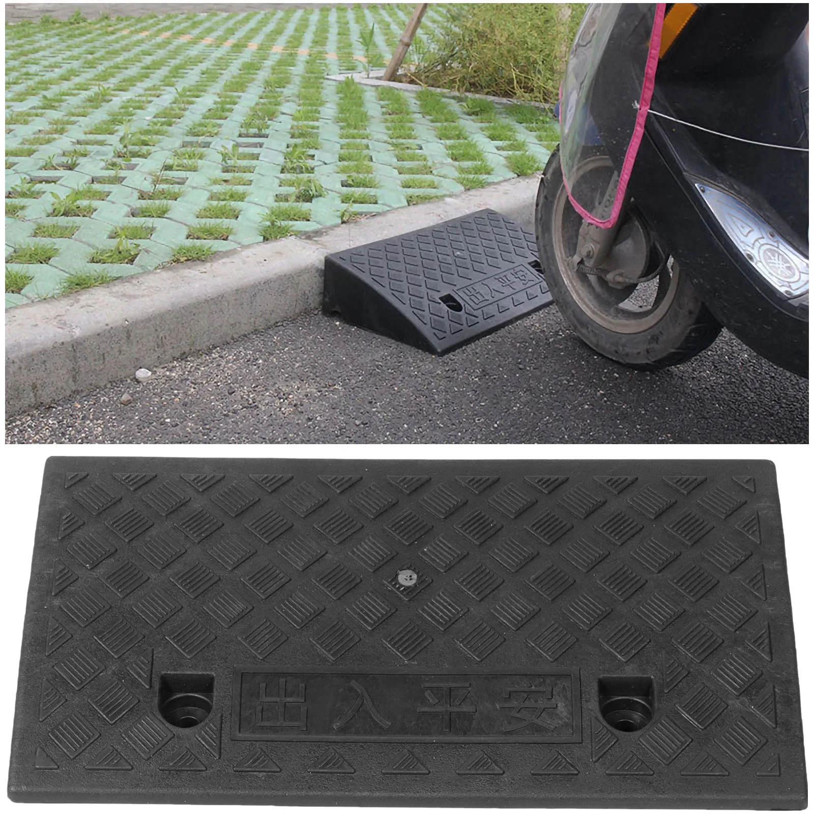 Cars Step Mat Slope Vehicle Ramp Curb Garage Motorcycle Light Driveway Loading Black Ramps