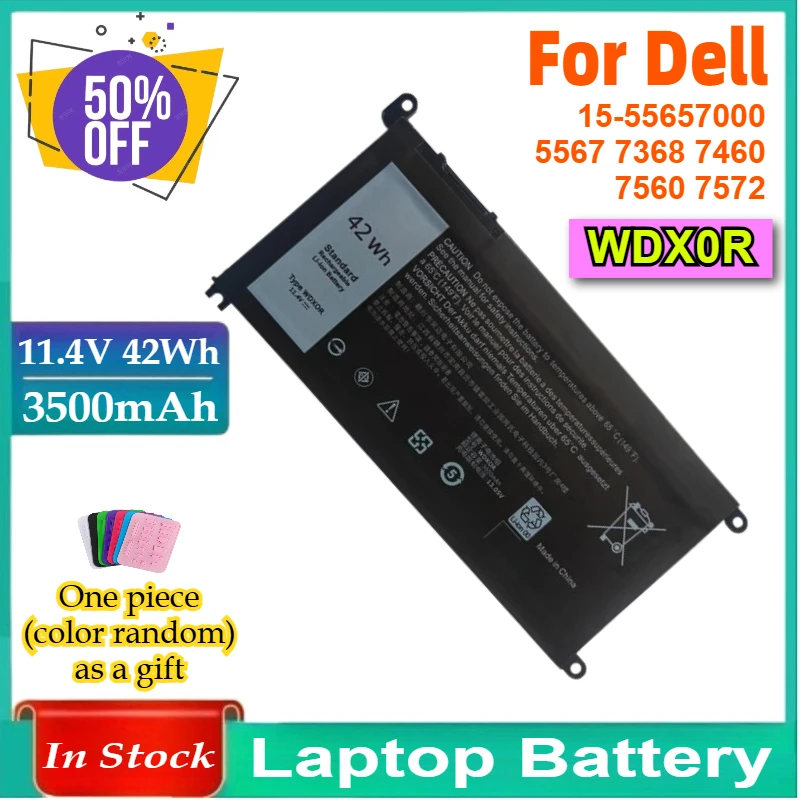 

WDX0R Аккумулятор для ноутбука Dell Inspiron 15 7579 7569 5578 5565 5568 5570 7560 7570 13 5378 5368 7375 7368 7378 17 5765 5767 5770