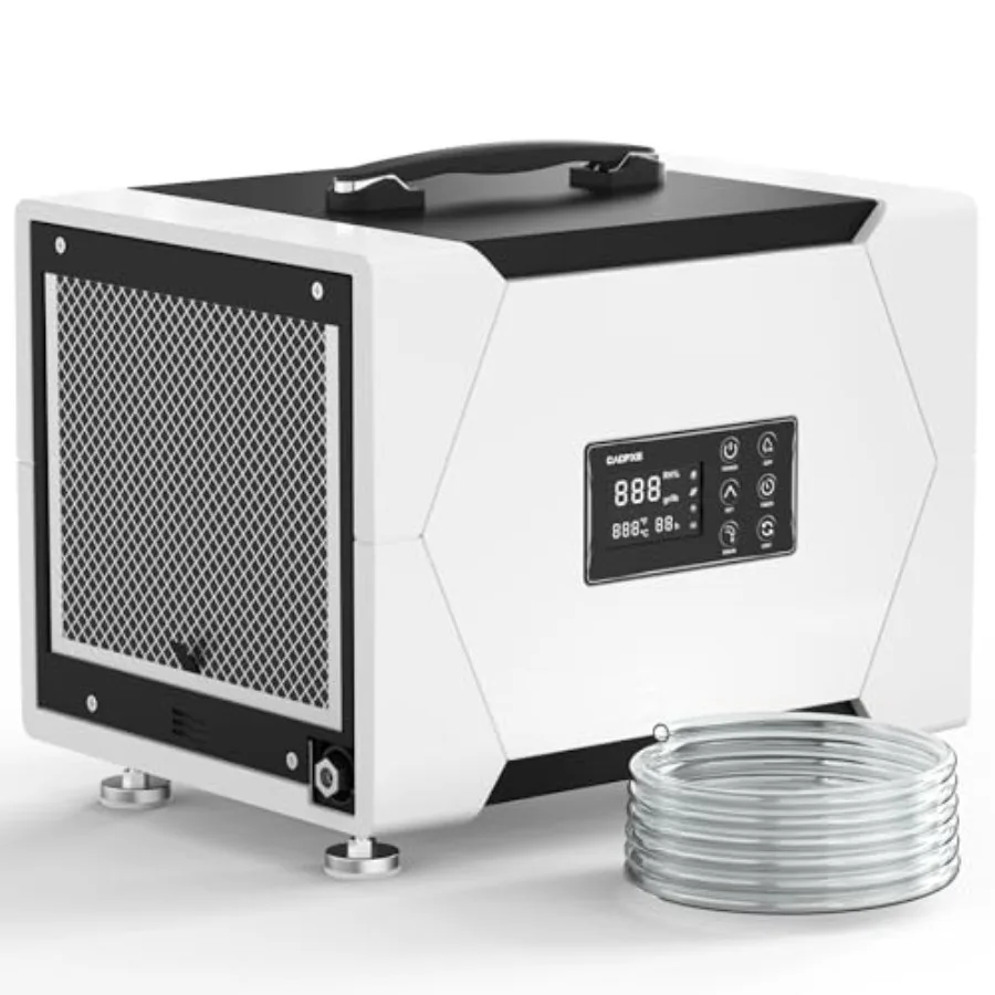 

Осушитель воздуха для подвалов с насосом и дренажным шлангом, 80 пинт, для коммерческого использования при повреждениях от воды, с функцией автоматической разморозки и памятью настроек, cE