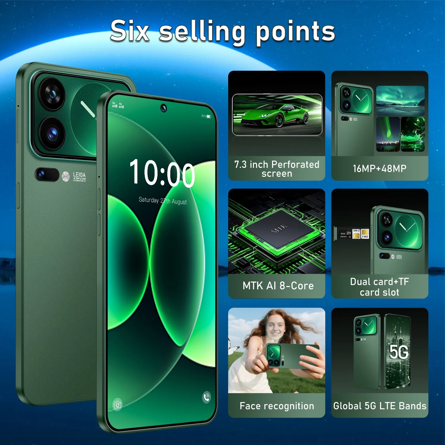 Smartphone K-Touch M17 Pro Max 5G — Écran 7.3" · 48MP · 7800mAh S96e02ff211b14a6eb0ee2dbdd45089110