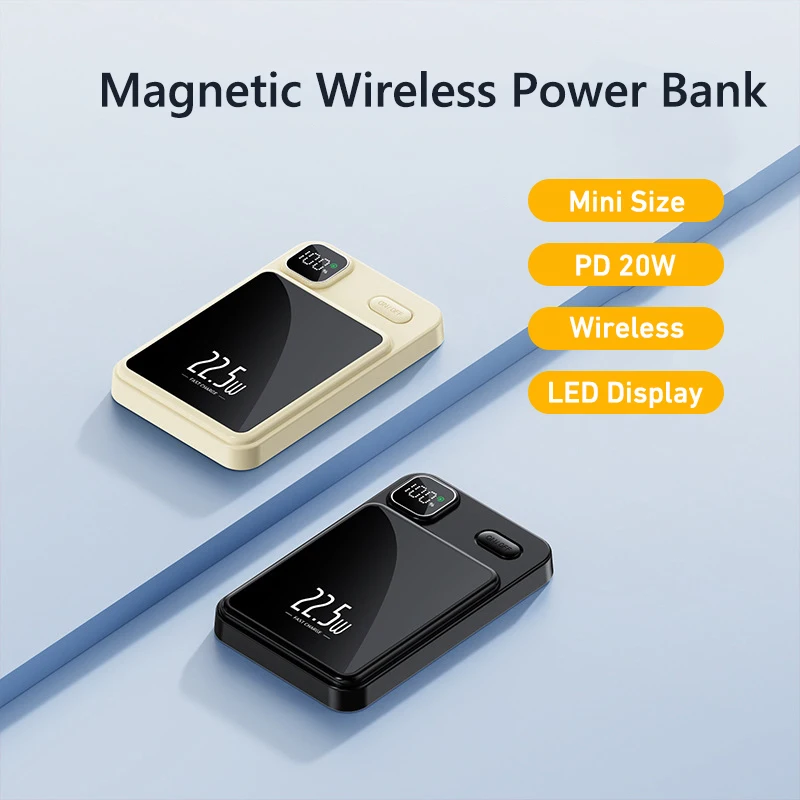 20000mAh Magnetic Qi Wireless Charger Power Bank for iPhone 13 14 15 pro max Samsung Huawei Xiaomi 22.5W Fast Charging Powerbank