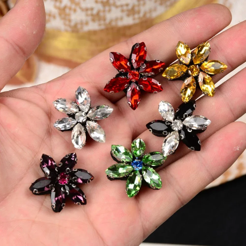 Handmade nails, drills, cloth stickers, small, colorful five-pointed stars, clothing bags, shoe patches, DIY decorative brooch