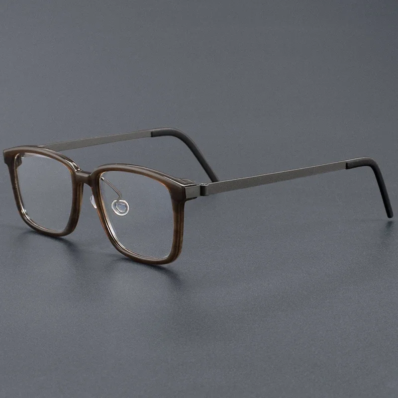 1821 Horn Square Frame Men's Simple Fashion Retro Pure Handmade Natural Horn Frame Can Be Engraved Logo Can Be Matched with Lens