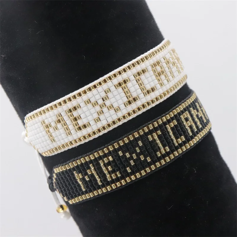 BLUESTAR Hot Sale Mexican Letter Bracelet Gift Pulseras Jewelry Miyuki Beads Bracelets Handmade Woven Accessories Drop Shipping