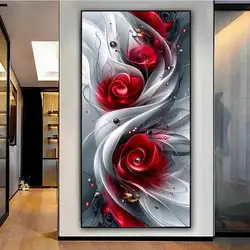 Diy Mosaic Art Fantasy Line Flower Diamond Paintings Big Size Floral Full Rhinestone Embroidery 5d Cross Stitch Kits Home Decor