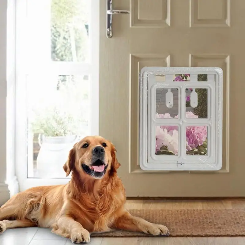 Pet Screen Door Cat Door Interior Door Pet Supplies Lockable Pet Safe Doggie Door For Dog Cat Kitten Puppy For Interior And