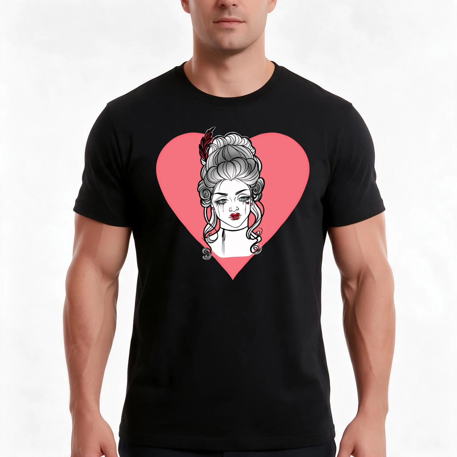 Baroque Bi$hes - Moody T-Shirt Summer Casual Cotton Tee Oversized Streetwear Tops Vintage Graphic Print Unisex Men Women