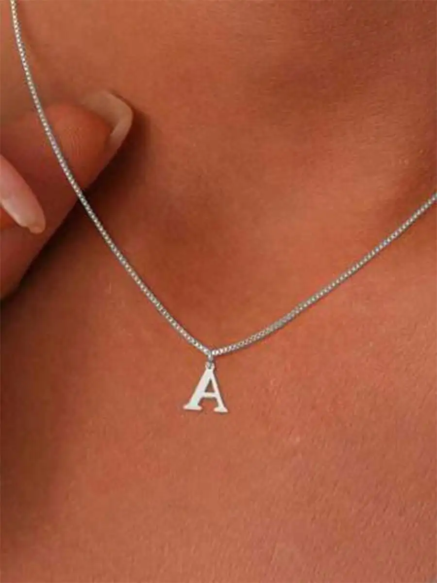 Fashion Personalized Initial Letter Pendant Necklace For Women
