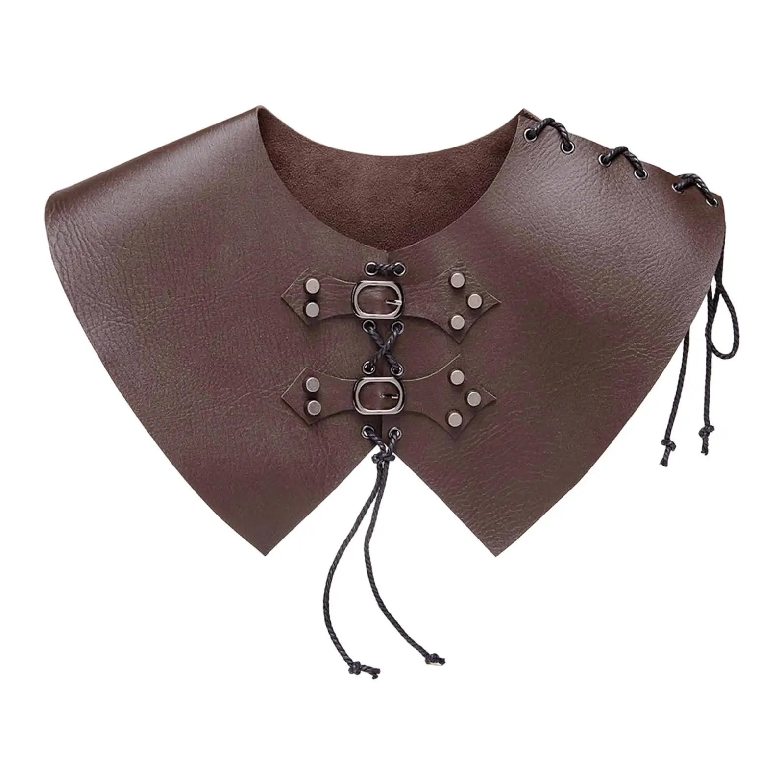 Armure d'épaule médiévale, protection d'épaule réglable, couverture d'épaule gothique Pauldron, armure de haussement d'épaules de Cape, marron