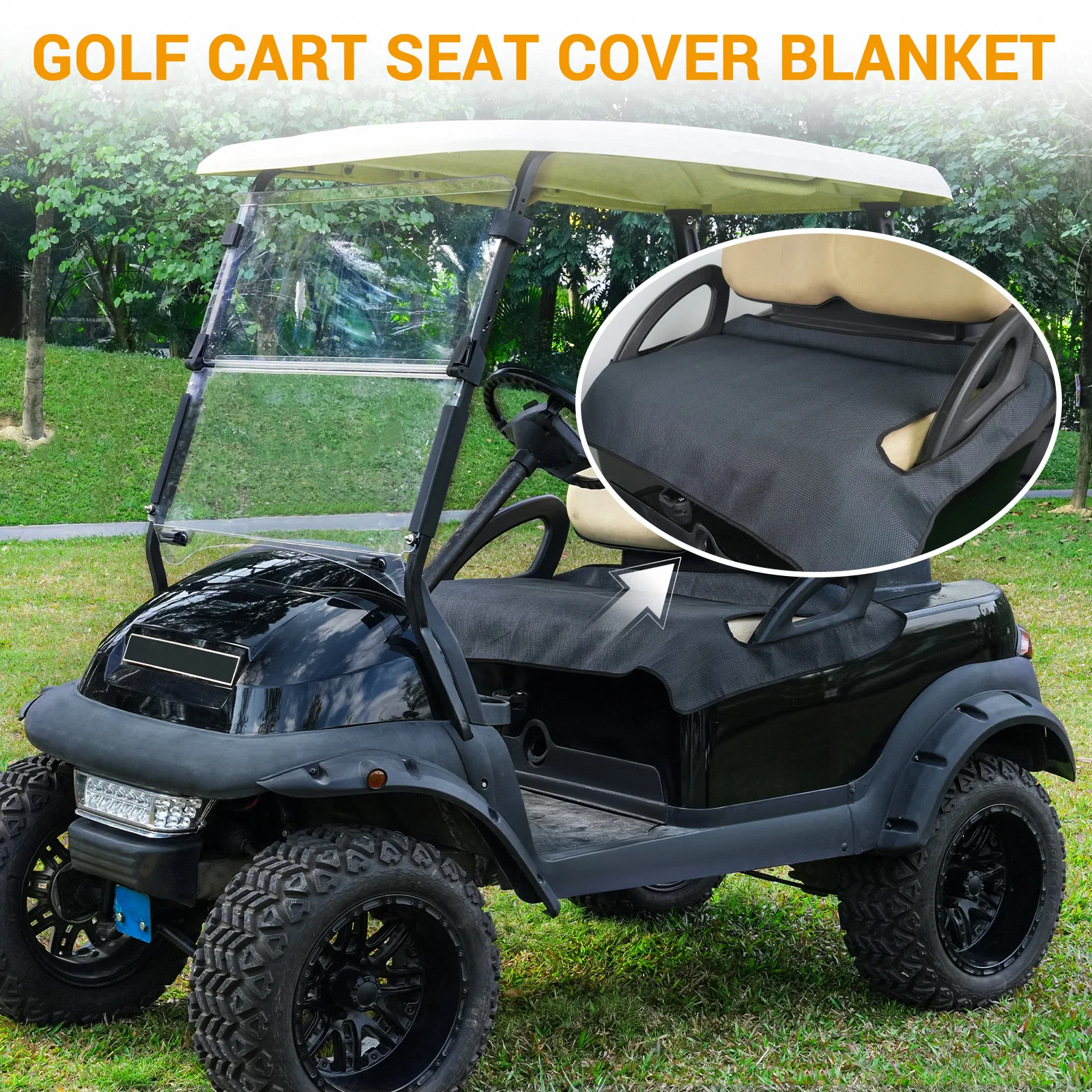 Golf Cart Universal Part Seat Cover Sandwich Fabric Blanket Cushion Cover Warmth & comfort Seat Blanket For Club Car EZGO