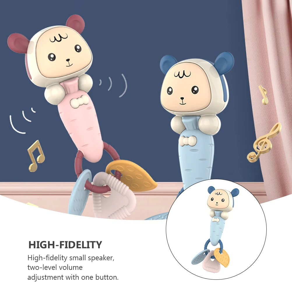 

High Fidelity Small Speaker Baby Molars W Soft Lighting Toddler Teething Toy Sensory Rod Textured Surface Rhythm Stick Newborn