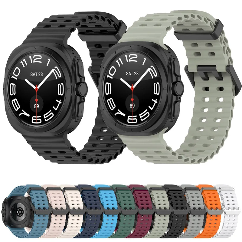 สายนาฬิกาซิลิโคนสําหรับ Samsung Galaxy นาฬิกา Ultra 47 มม.นาฬิกาสมาร์ท Easyfit สายรัดข้อมือสร้อยข้อมือเข็มขัด Correa