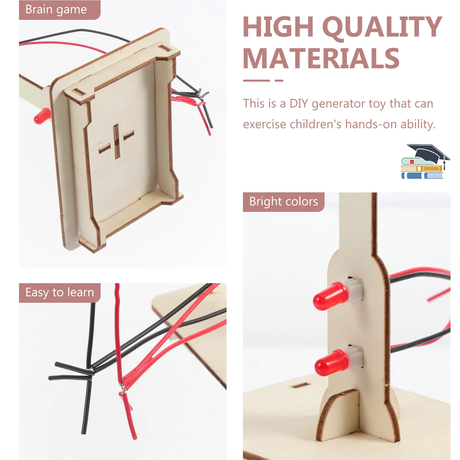 Handmade Wind Generator Diy Educational For Kids Creative Learning Fun Practical Ability Development Experimental Plaything Tool