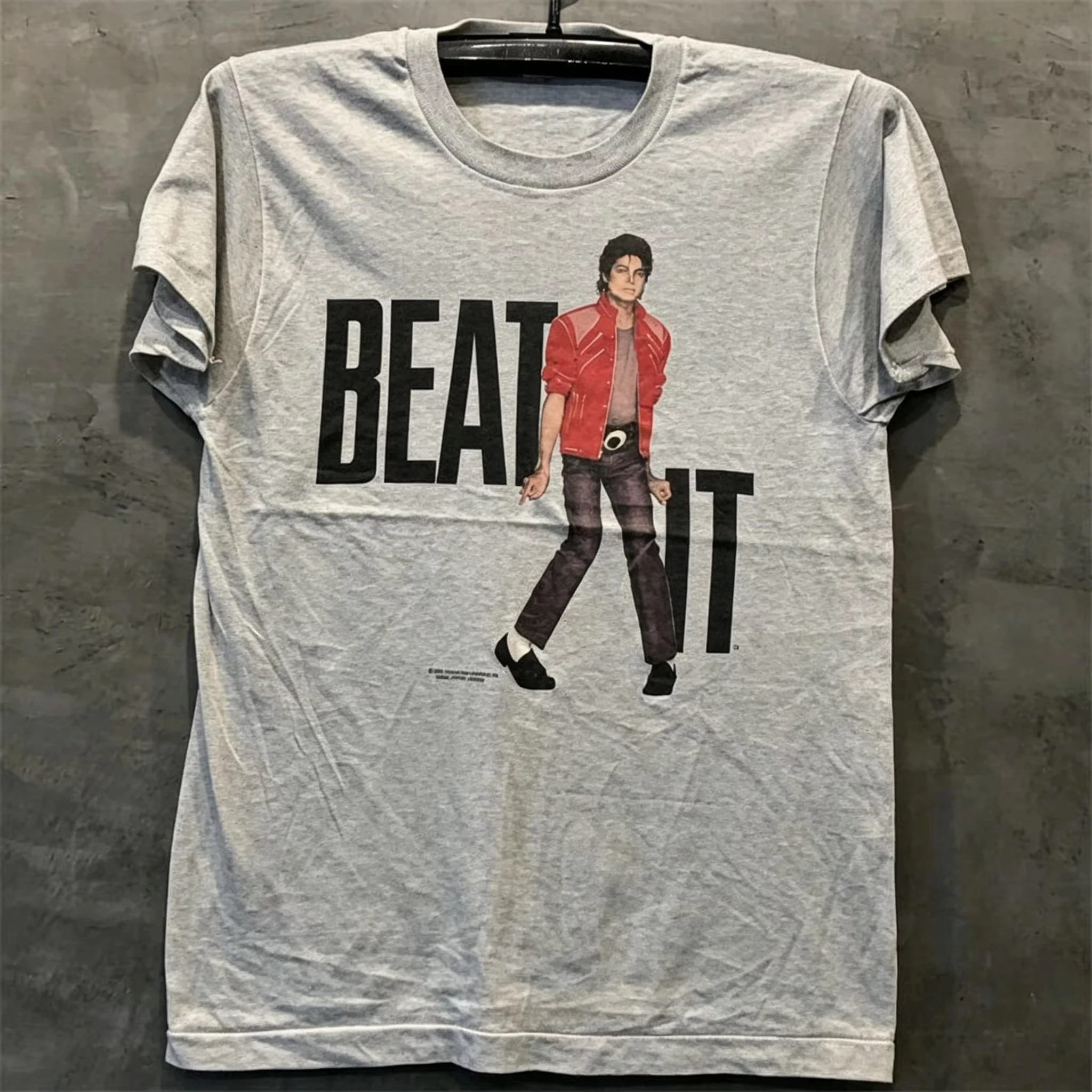 Vintage Michael Jackson Portrait Übergroßes Top für Herren, T-Shirt für Damen, T-Shirt für Jungen, für Erwachsene, Kinder, Eltern – Detail 3
