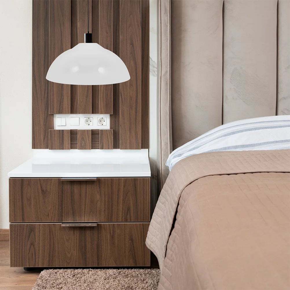 

2Pcs Acrylic Lamp Shade White E27 Ceiling Lamp Cover Pendant Lampshade Replacement for Living Room Bedroom Dining Room Indoor