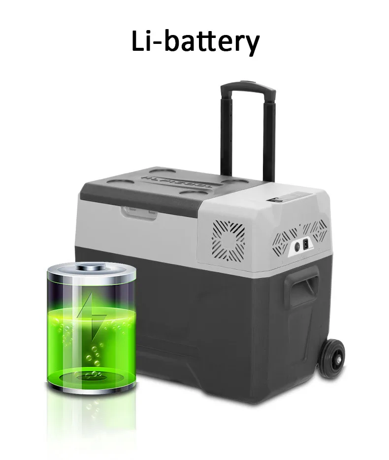 Portable Car Fridge 40L Refrigerator Outdoor Cooler Box for Track RV Tent With Li-battery