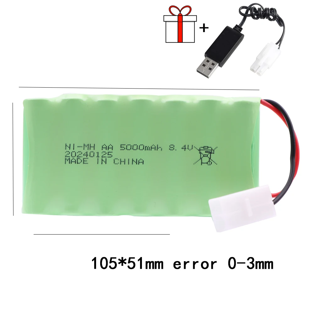 3.6V/4.8V/6V/7.2V/9.6V 5000mAh akumulator NI-MH do zabawek Rc samochody czołgi roboty pistolety łodzie akcesoria do zabawek