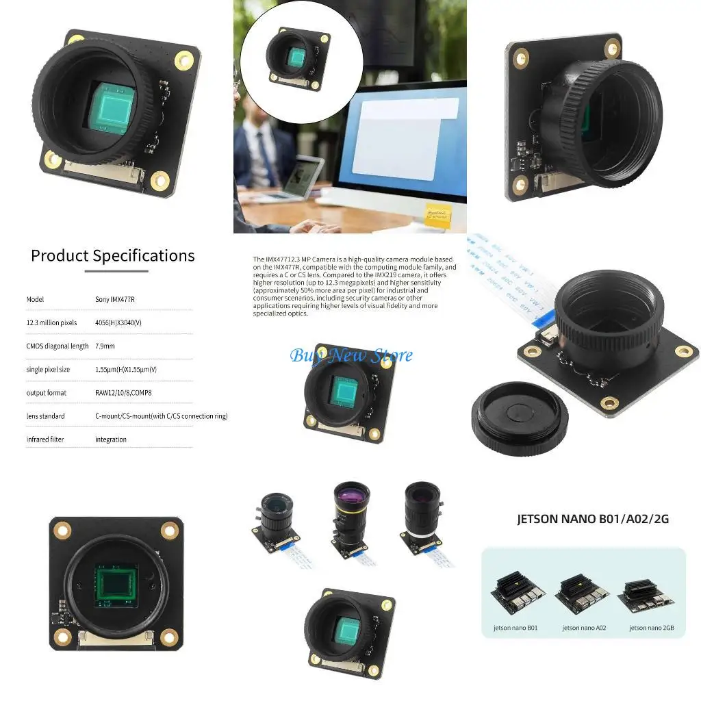 20CE -Kameramodul Forraspberrypi IMX477 12,3MP Kameramodule unterstützen C/CS -Objektiv