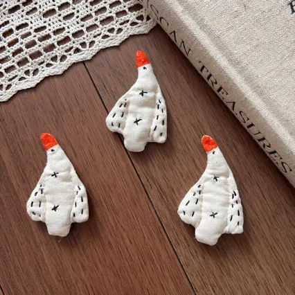 

Handcrafted Cotton Linen Seagull Brooch Hair Accessory DIY for Kids Shoes Socks Bag Hat Clothing Decoration High Quality