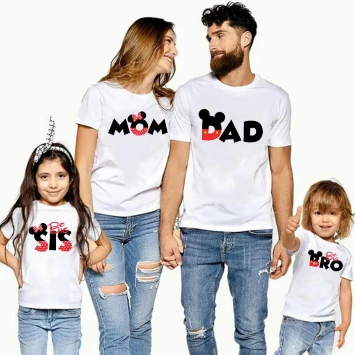 Disney Family vacation T-shirt Mickey Mouse Theme Family Look Tshirt Family Clothing Dad Mom Kids Family Matching Outfits Tees