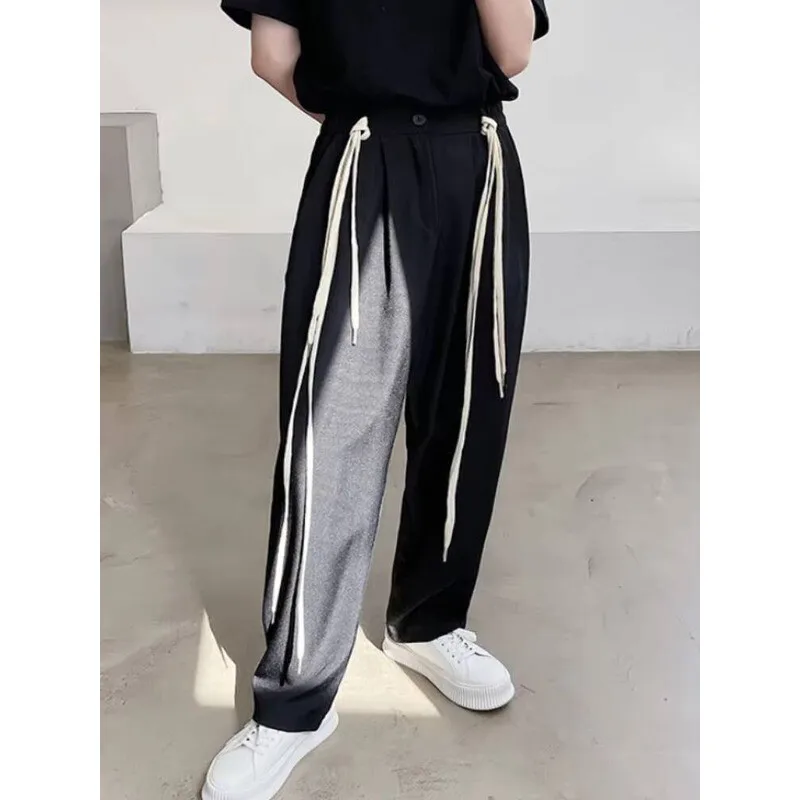 

Летние съемные дизайнерские индивидуальные новые шнурки, мужские модные универсальные маленькие брюки, большие прямые брюки