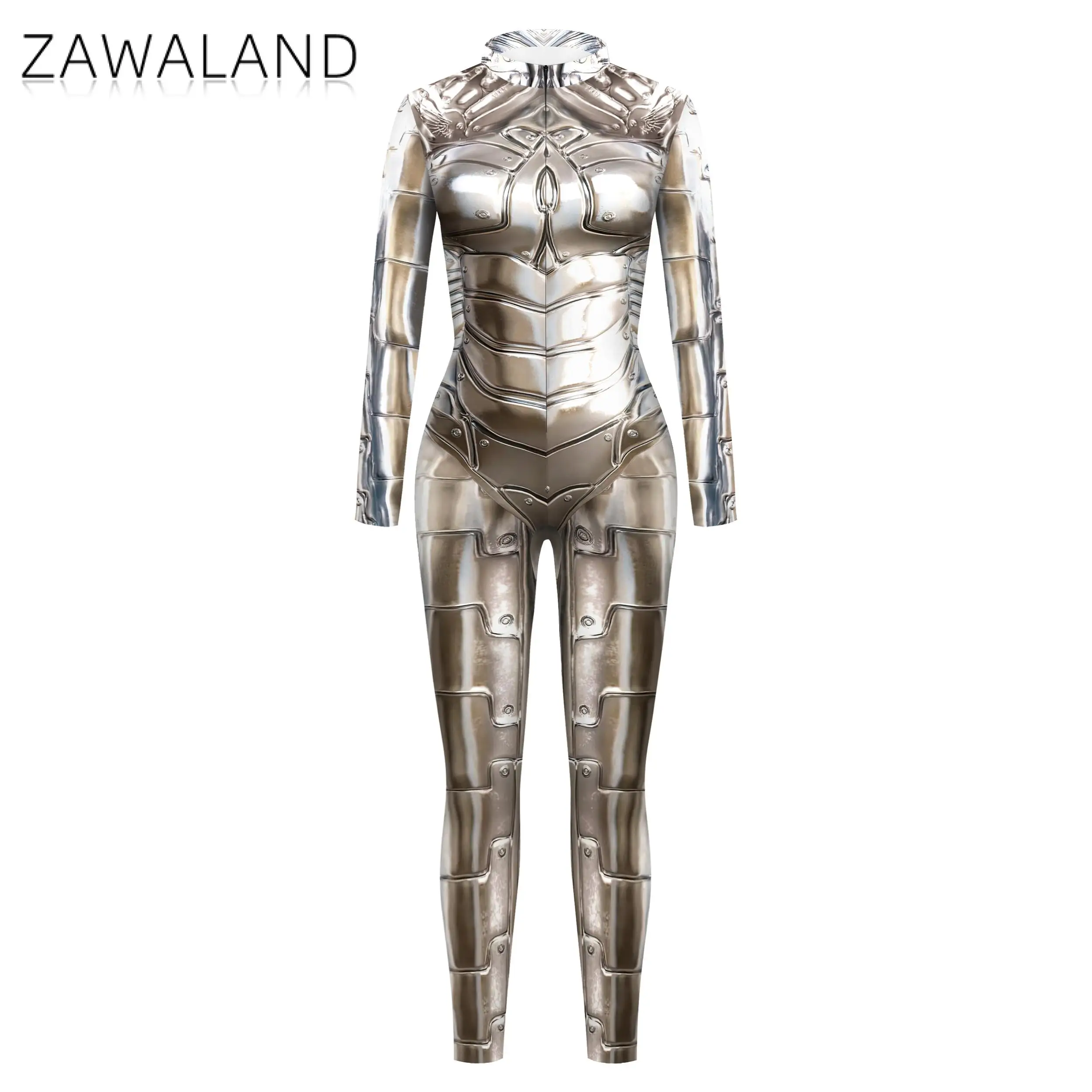 Cosplay Robot Bodysuit Steampunk Armor 3D Printed Jumpsuit Zentai Casual Skinny Clothing Party Costume Halloween Carnival Romper