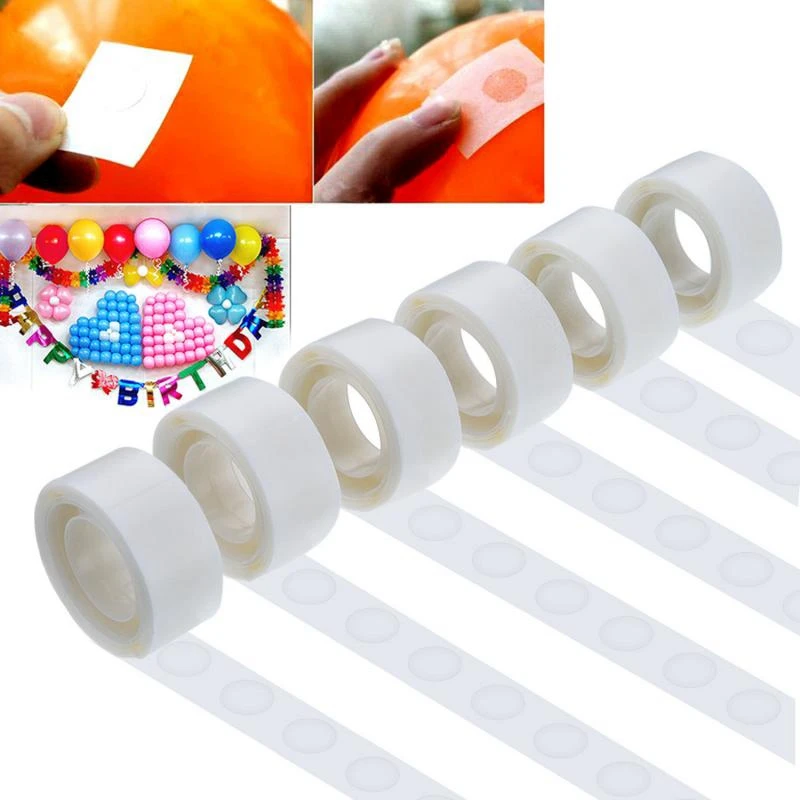 Removable Adhesive Point Tape, Double Sided Dots Stickers, Balloon Glue, 1 Roll, Wedding Decoration, 100 Pcs