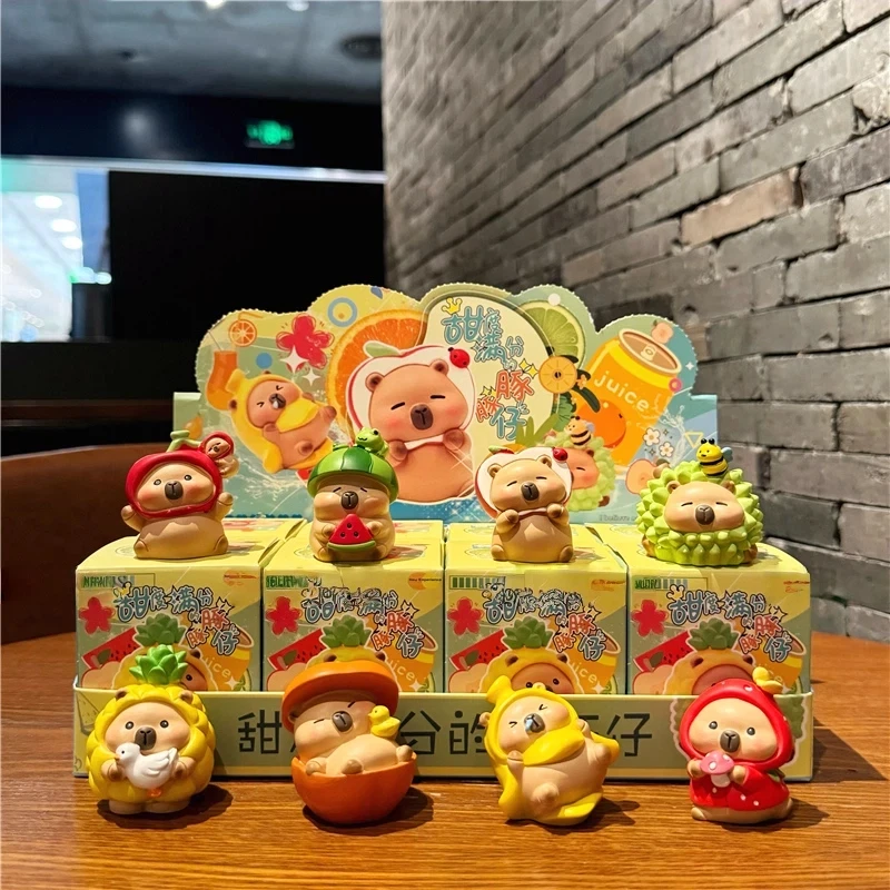 

The Cute Guinea Pig Blind Box Figurine Capibala-Themed Cute Desktop Decoration Figurine Gives The Girl A Pleasant Surprise Gift
