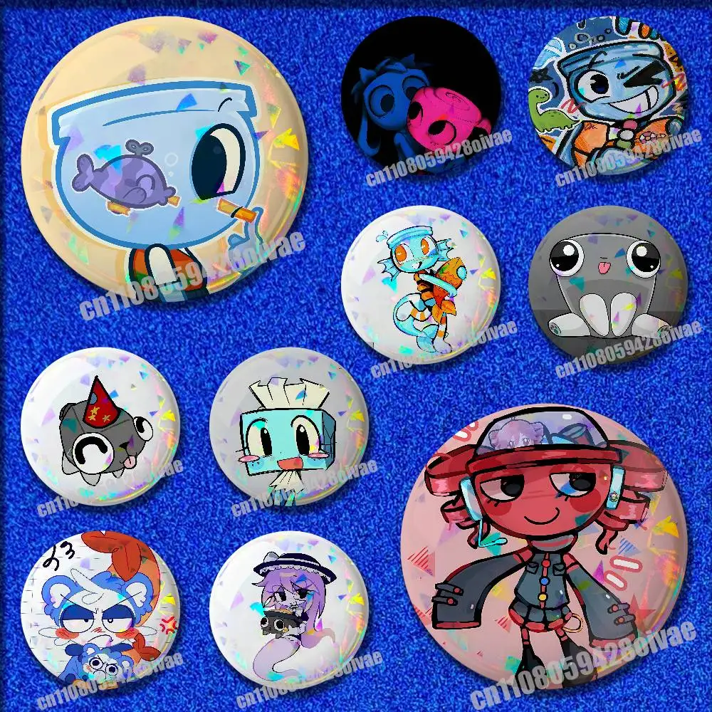 

D-Dandys W-World FINN COSMO TISHA PEBBLE Badge For 32mm 25mm 44mm 75mm 58mm Round Pin Brooch Insignia Cover Decoration