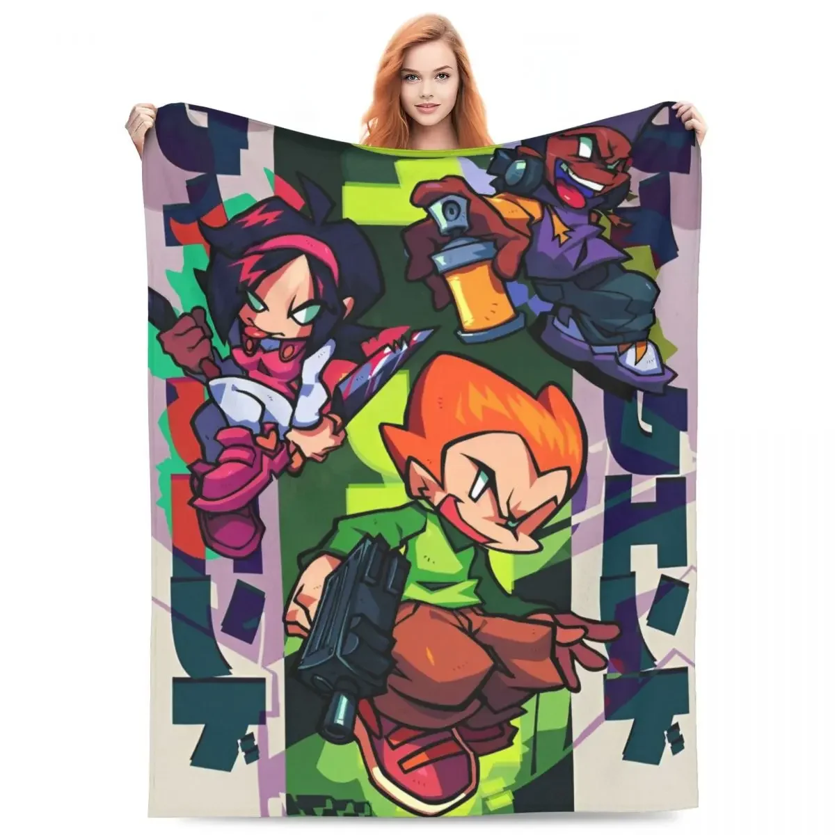 Cartoon R-Rugrats Printed Blanket Picnic Blankets Warm Blanket Soft and Comfortable Blanket Home Travel Birthday Gift