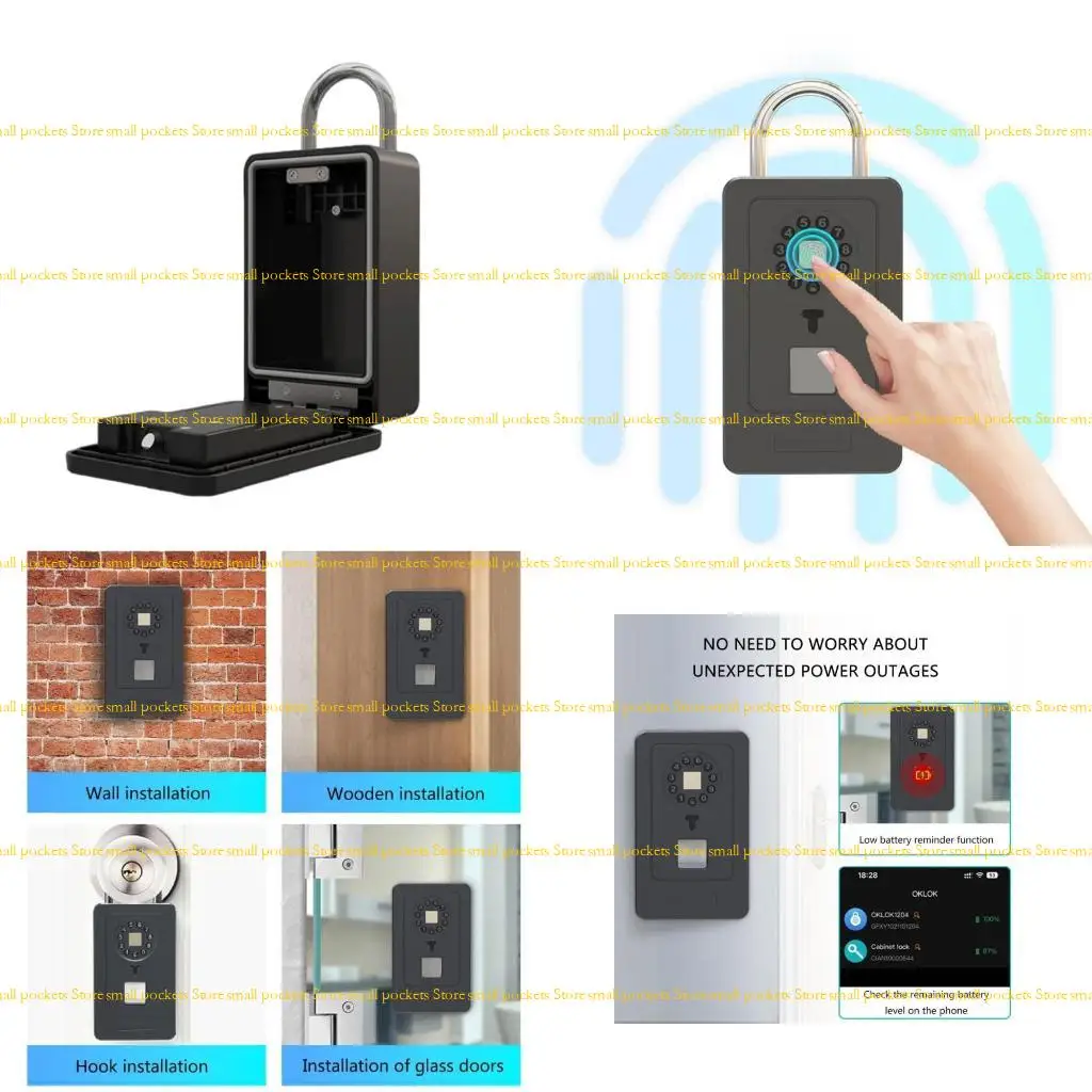 R1WD Wireless Holder Box Fingerprint Secure Storage Box Intelligent Box for Easy Access in Homes & Offices