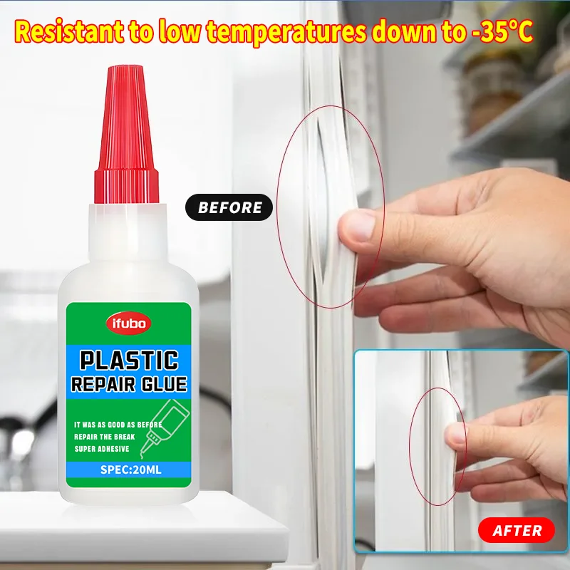 غراء إصلاح بلاستيكي لأدراج الثلاجة - ربط قوي، إعداد سريع، متين، سهل التطبيق، مقاوم لدرجة الحرارة 20 مل