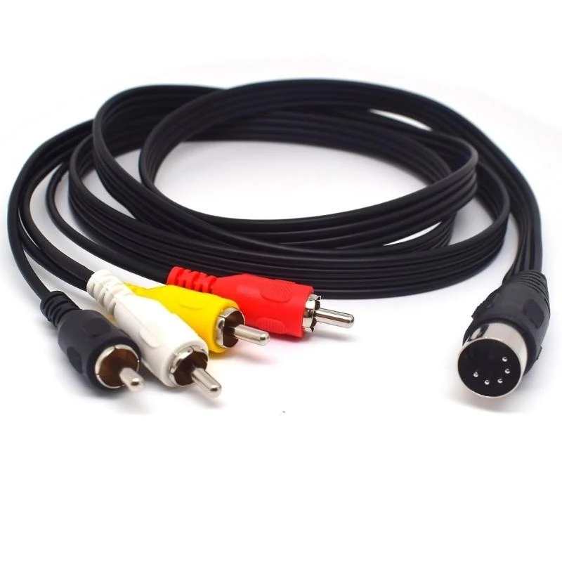  Multiple Purpose DIN 5Pin Male to 4RCA Sound Cable with Strong PVC Building