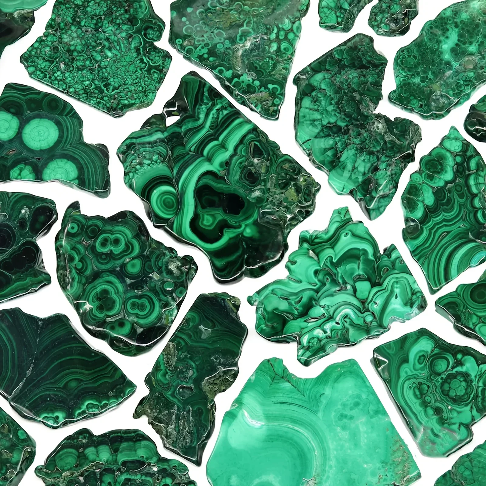 1PC Polished Natural Malachite Slab Ornaments, Home & Garden Decor, Unique Holiday Gift Idea