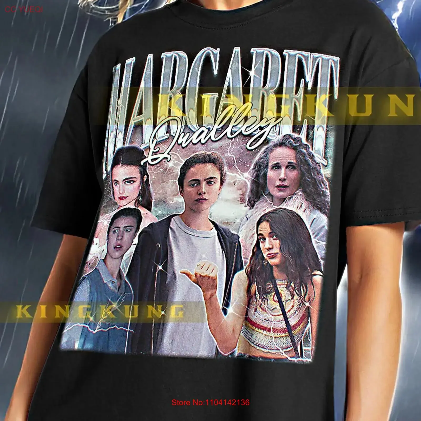 MARGARET QUALLEY T Shirt Retro Bootleg Vintage 90s Indie Star saf vintage Washed Soft Casual streetwear Slightly