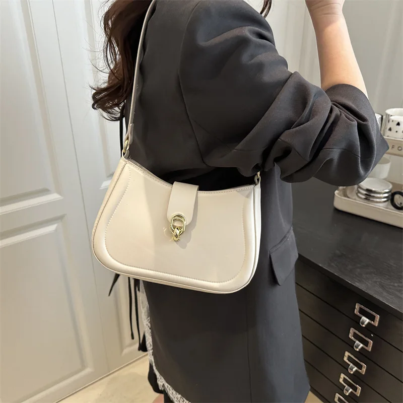 

2025 Summer Minimalist Shoulder Bag Womens Chic Underarm Purse Versatile Handheld Tote Small Designer Crossbody