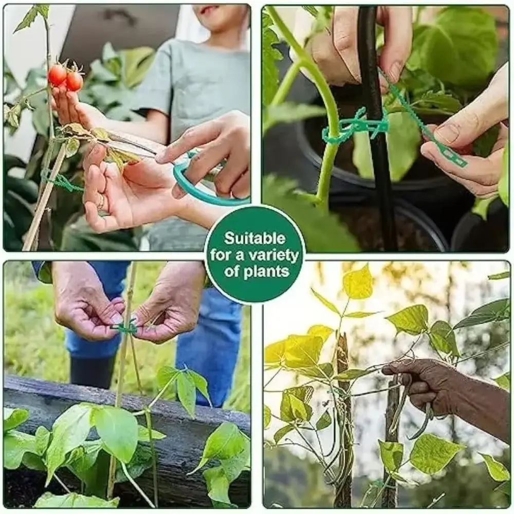 100Pcs 13/17/23cm Plant Cable Ties Reusable Adjustable Garden Self-locking Cables Ties Nylon Zipper Cables Ties
