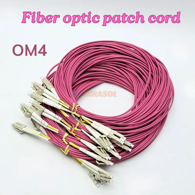 

Fiber Patch Cord Multi-mode 10Pcs LC-LC OM4 Cable Multimode Duplex Fiber Optical Jumper 1M/2M/3M/5M