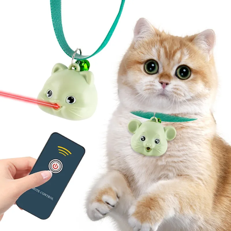 Automatic Cat Laser Collar Toy Smart Interactive Chaseing Kitten Toys USB Electric Training Toy for Indoor Cat Accessories