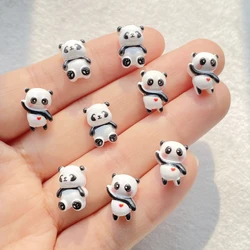 30pcs Colorful Resin Kawaii Mini Painted Cartoon Red Panda Nail Art Flat back Stone Figurines Scrapbook DIY Jewelry Decor Crafts